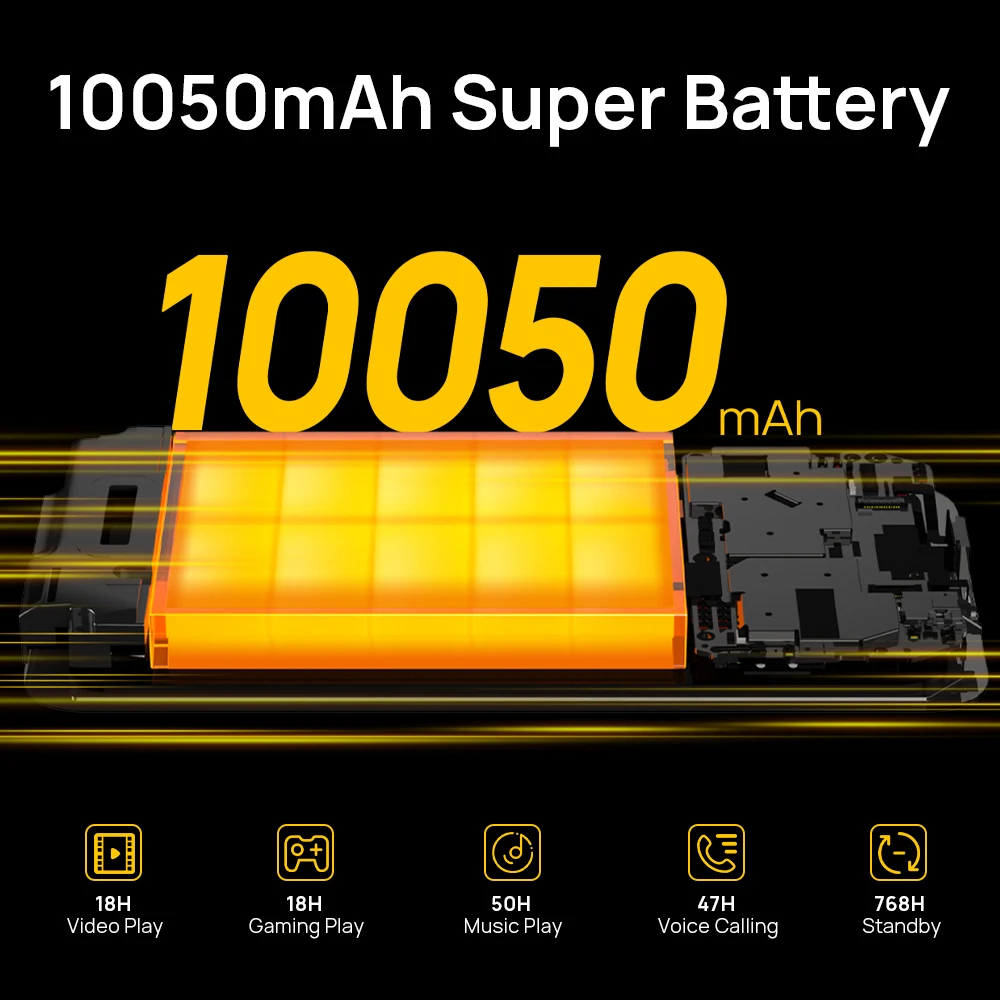 DOOGEE S59 Смарт прочный телефон 10050 мАч Батарея Мобильный смартфон 4 ГБ + 64 IP68 / IP69K 2 Вт