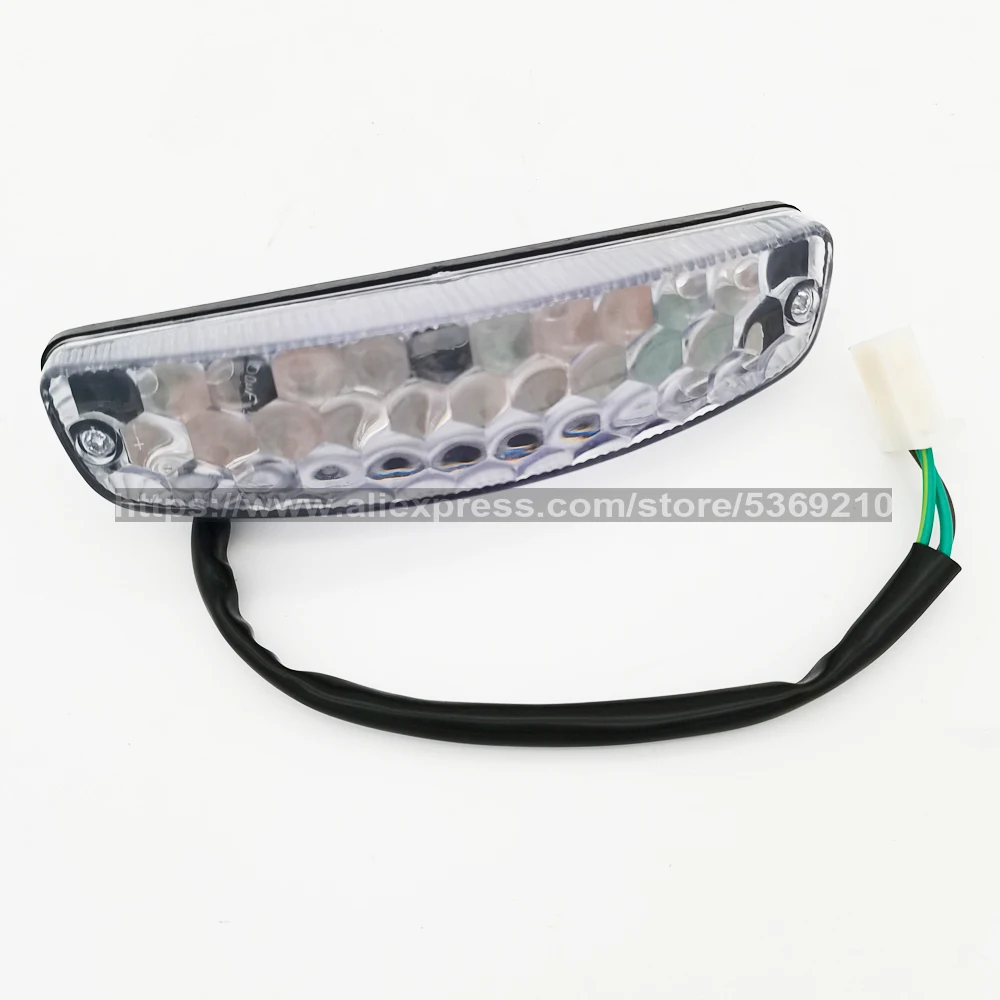 

Универсальный светодиодный Предупреждение сигнала задний стоп-сигнал номерной знак лампа светильник мотоцикл 50-110cc ATV Quad Багги v-ремень