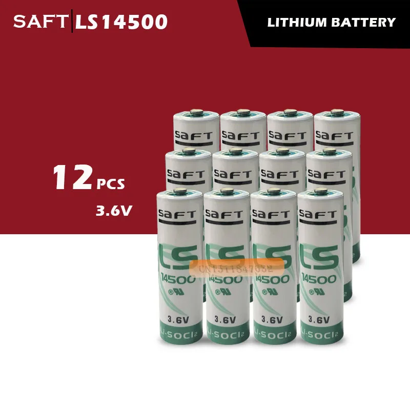 12 шт. SAFT LS14500 ER14505 AA 3 6 В 2450 мАч литиевая батарея для оборудования запасная