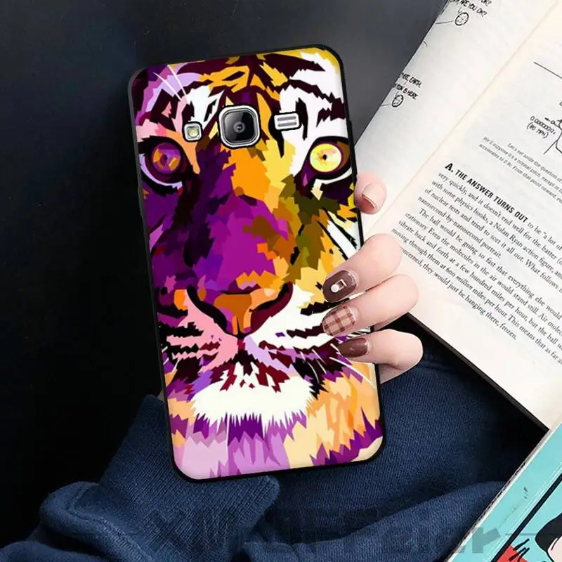 

Animal ferocious tiger Soft black Phone Case For Samsung J2 4 5 6 7 8 Prime Pro Plus Duo Neo J415 2016 8 9 J600 737 730