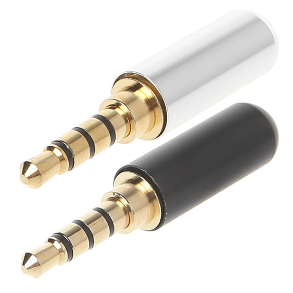 

Brand New and High Quality 3.5mm 4 Pole Earphone Soldering Jack Male Headphone Plug Repair Audio Adapter