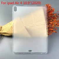 100 pcs tpu for 2020 ipad air 4 10 9 tablet case for ipad air 4th generation slim soft case silicone back cover a2324 a2072