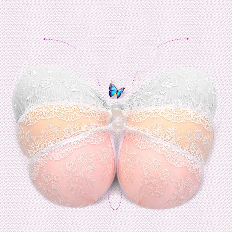 

Women's Self-adhesive Strapless Lace Bra Women's Invisible Bra Dress Reuse Nipple Bra Underwear Gathering Fixed Sexy Underwear
