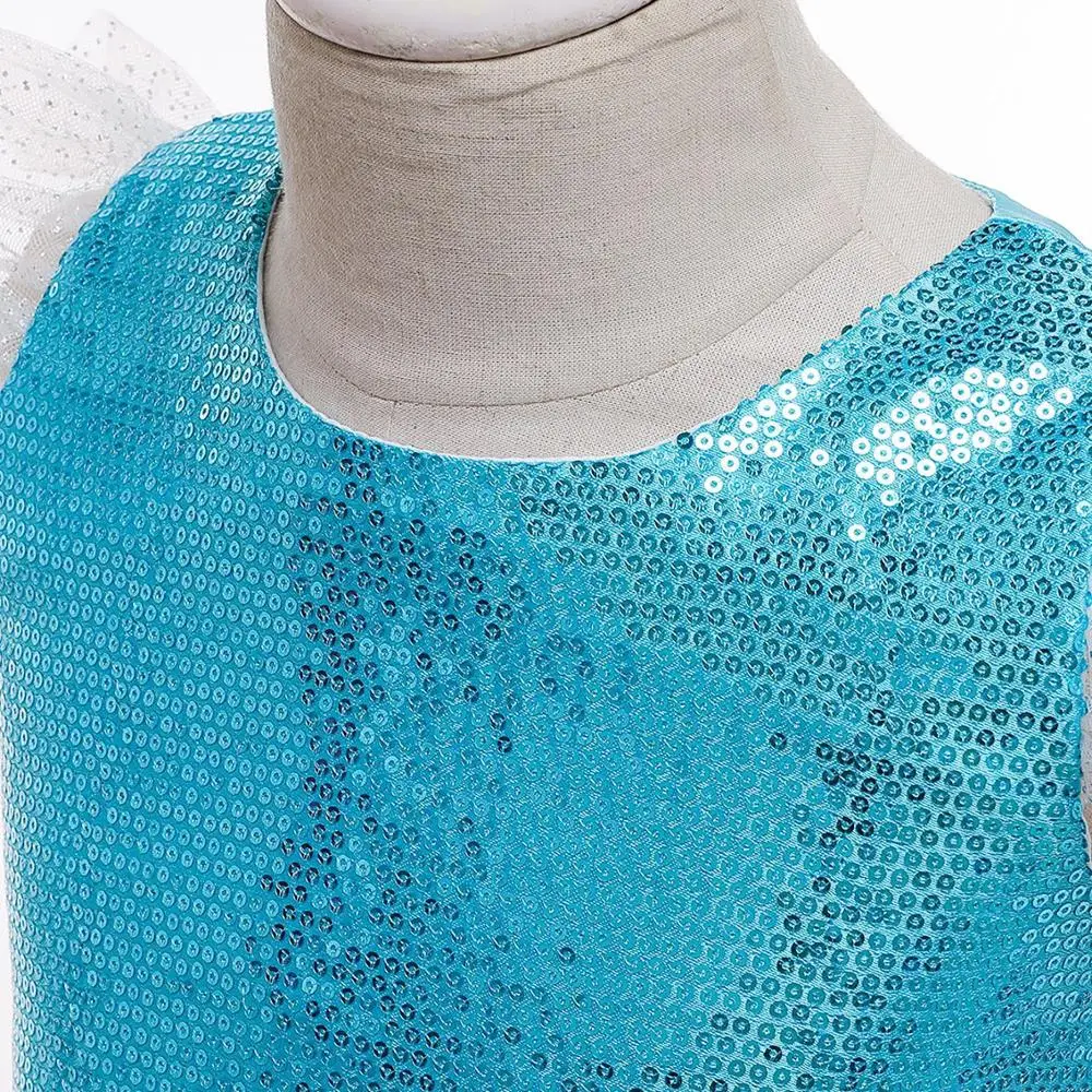 Двух до семи лет Детское платье принцессы для девочек с блестками на день