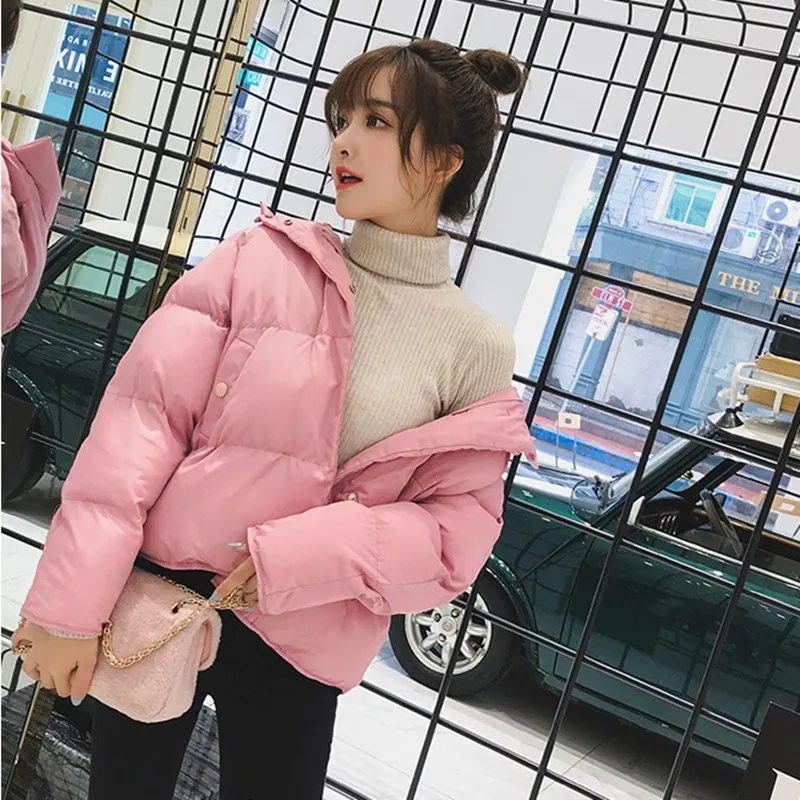 L-XXXL Корейская тонкая модная повседневная куртка зимняя для женщин короткий
