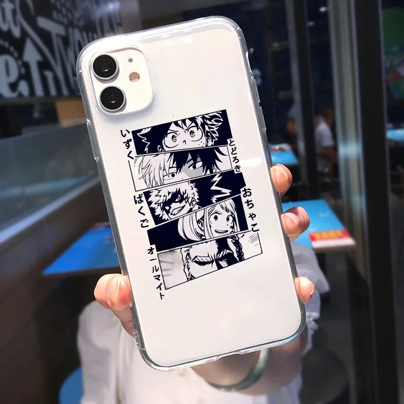 

Phone Cases for IPhone 12 Mini Pro 7 8 Plus TPU Silicone Coque for IPhone 11 Pro X XS MAX XR SE2 My Hero Academia Midoriya Cover
