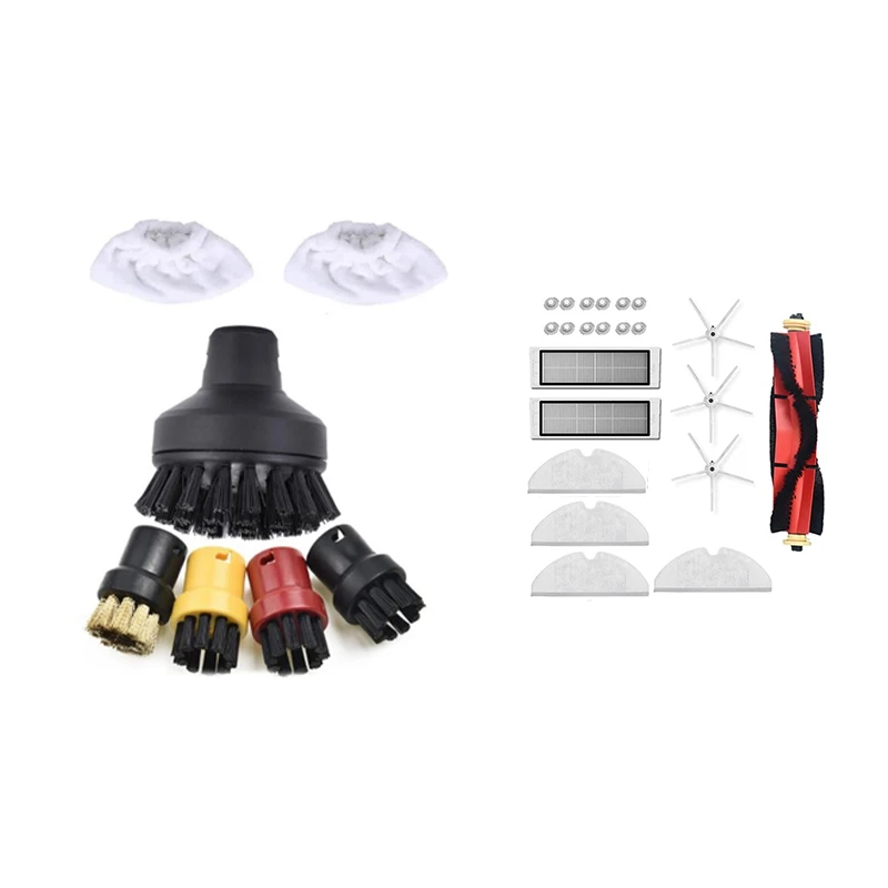 

Большая круглая Швабра для Karcher SC1 SC2 SC3 и Xiaomi Roborock S6 S60 S65 S5, фильтр НЕРА, основная щетка