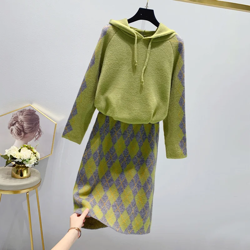 Новый 2019 женский спортивный костюм Модный корейский пуловер с капюшоном свитер