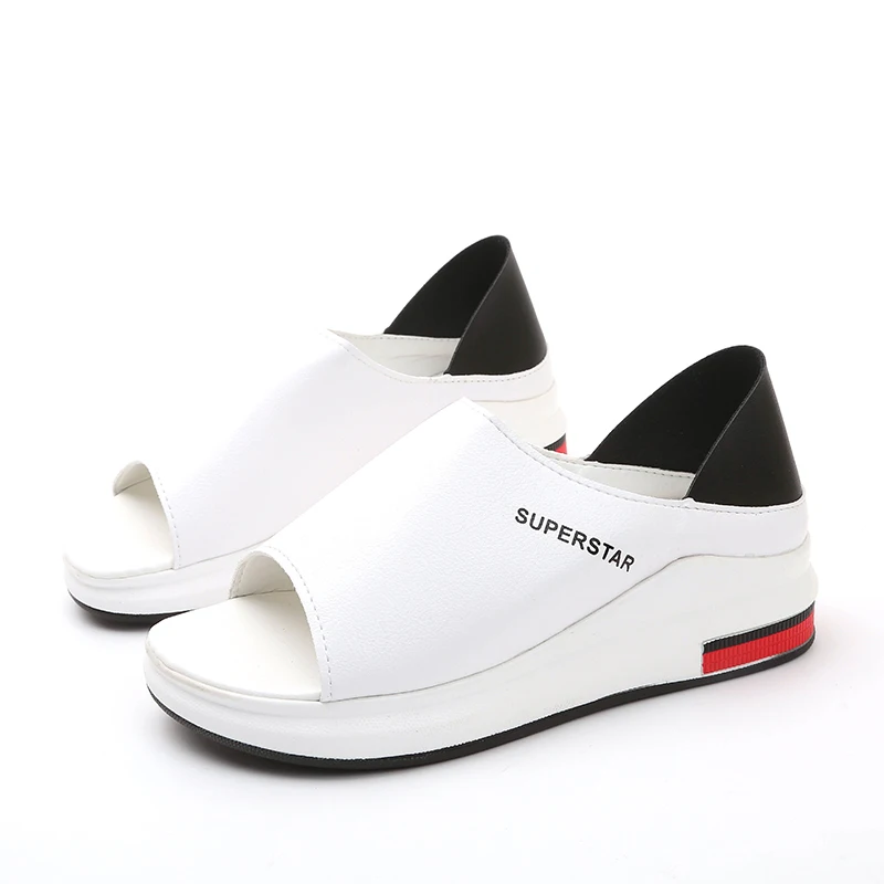 

2019 New Fashion Women Sandals Spring Summer Platform Sandal Shoes Woman Peep Toe Leather Beach Casual Sandalias Mujer Plus Size