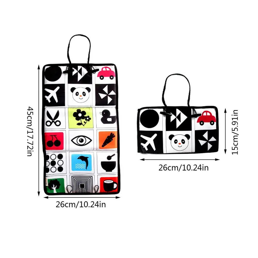 Baby Magic Mirror Toy Rearview Foldable Pendant Fun Decor Black And White Haha For Babies Kid Exercise | Игрушки и хобби