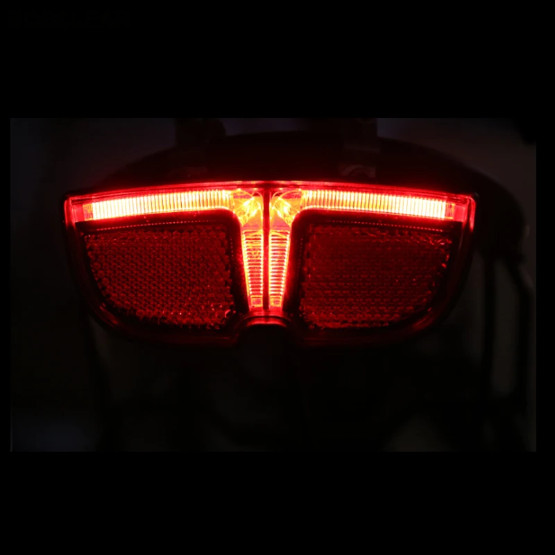 Electric Bike Bicycle Taillight Mountain Brake Indicator LED Rear Tail Light Warning Lamp Safety Night Cycling Accessory |