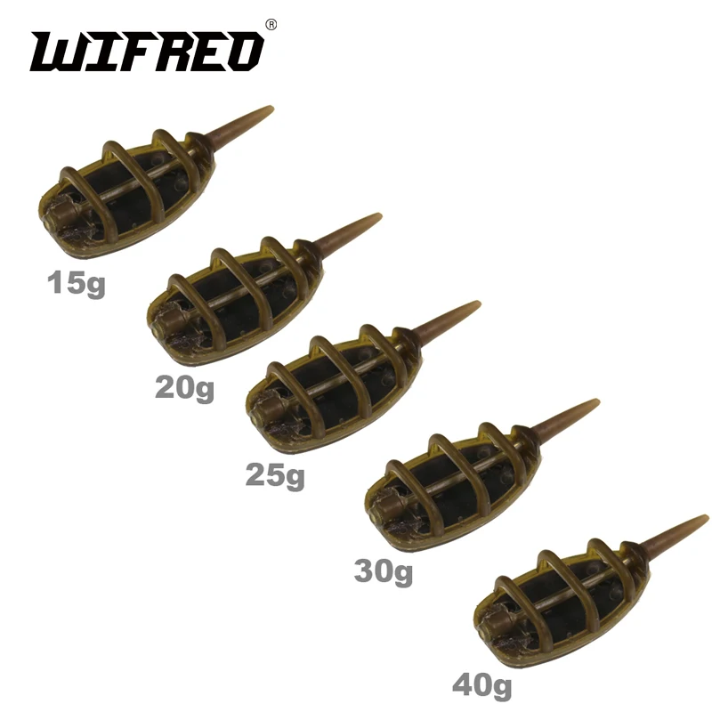 Wifreo 1 шт. Карпов кормовым рыболовные встроенный метод подачи 15 г 20 25 30 40 свинцовый