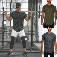 summer mens t shirt muscle bodybuilding fitness men tops singlets short sleeve tshirt big size 5xl for dropshipping