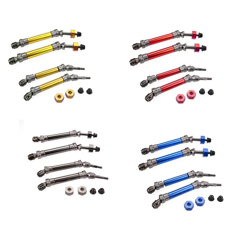 

CVD Steel Front & Rear Drive Shaft Assembly Heavy Duty for 1/10 Traxxas Slash 4X4 Stampede VXL 2WD 6851R 6851X 6852R 6852X,Red