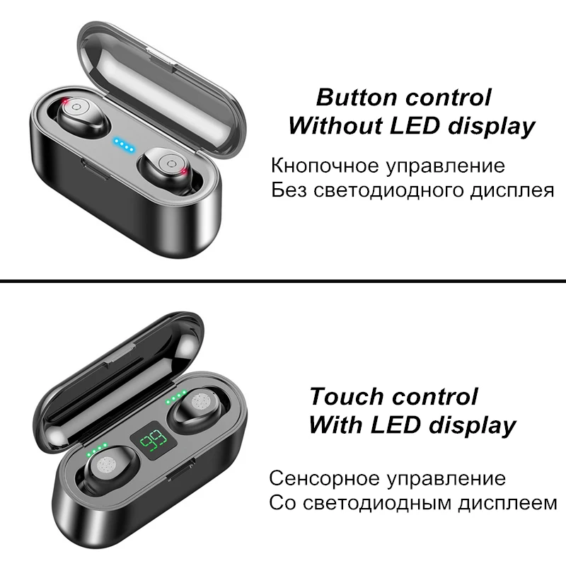 HANTOPER Bluetooth 5,0 наушники 8D стерео беспроводные наушники спортивные водонепроницаемые наушники гарнитура с 2000 мАч power Bank