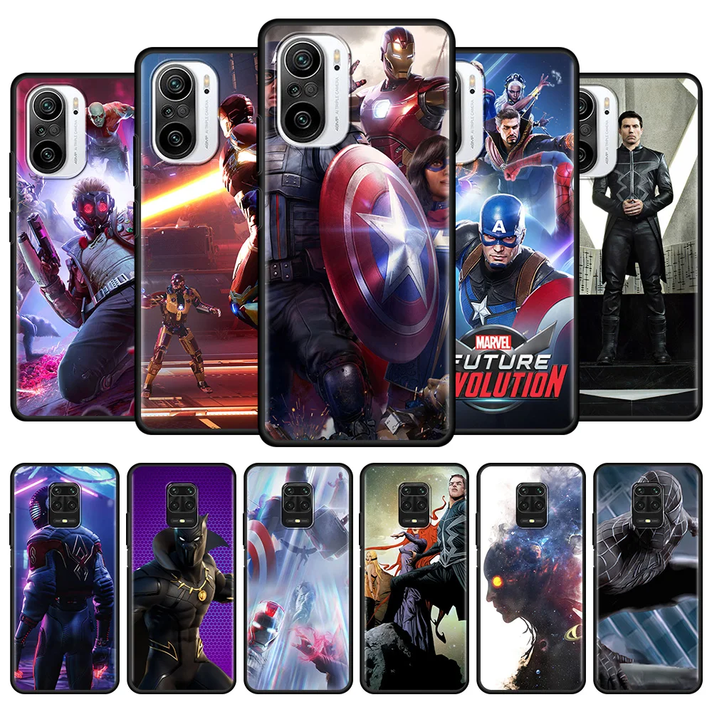 

marvel future Black Phone Case For Xiaomi Redmi Note 8 9 10 Pro Max 10Lite 9T 9S 8T 7 for redmi 9 9C 9A 9T 8 8A 7 Silicone