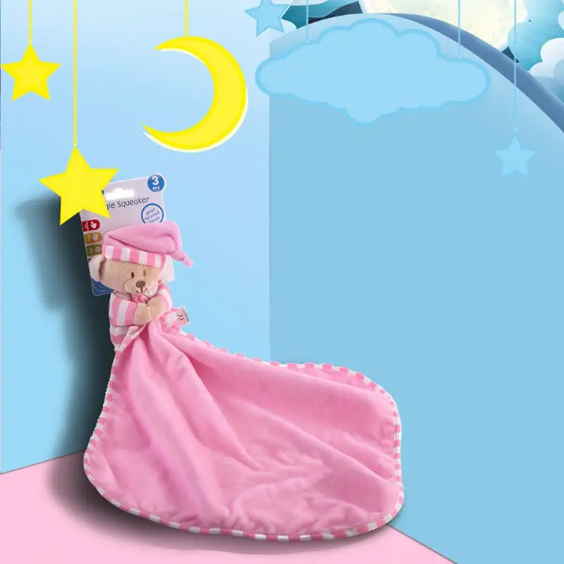 Детская соска успокаивающее полотенце милая мультяшная медведь мягкая плюшевая