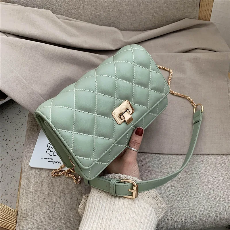 2020 новые сумки через плечо для женщин дизайнерские клетчатые PU кожаные маленькие