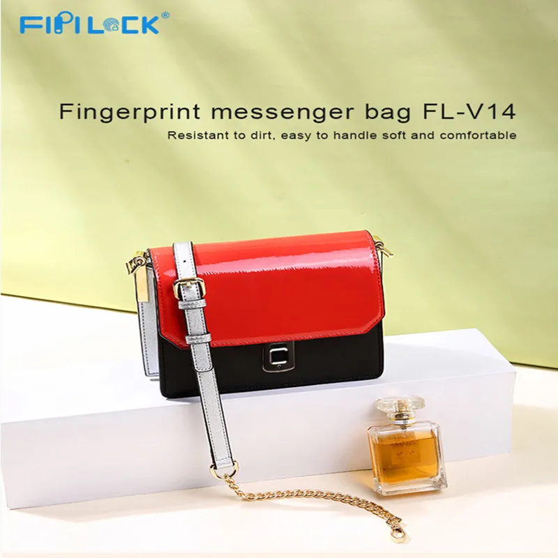 Fipilock FL V14 отпечаток пальца женская сумка мессенджер из искусственной кожи Смарт