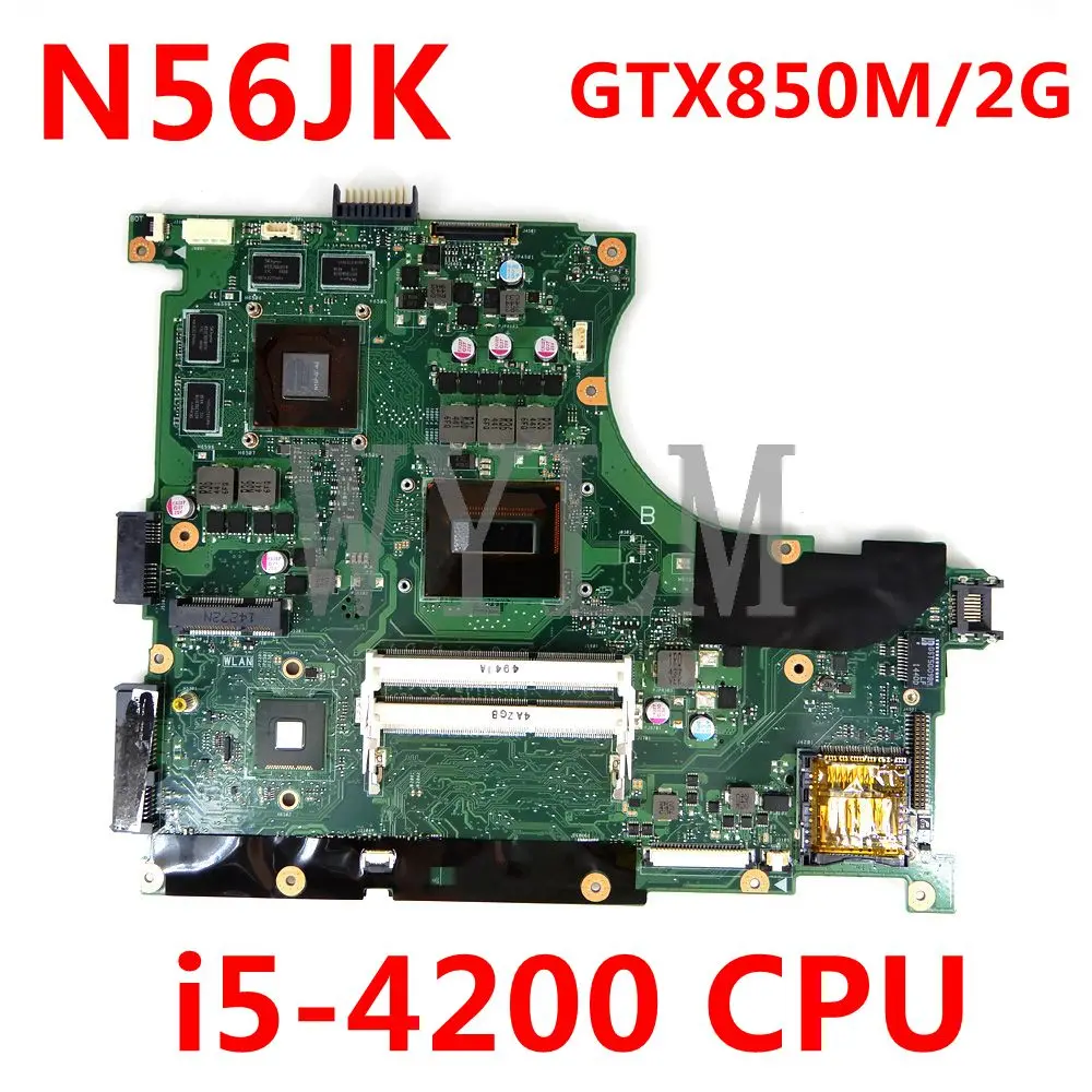 Материнская плата N56JK REV2.0 i5 4200CPU GTX850M/2G материнская ASUS N56J G56J G56JK N56 тест материнской
