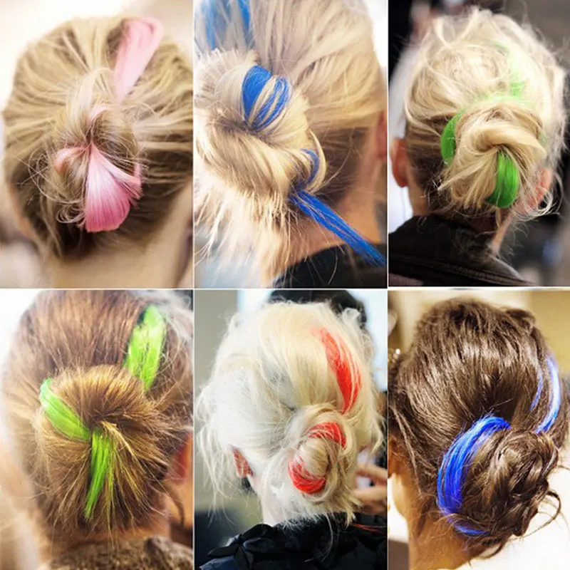 

12pcs Disposable Hair Chalk Mild And Non-irritating Temporary Hair Dye Hair Chalk Pens