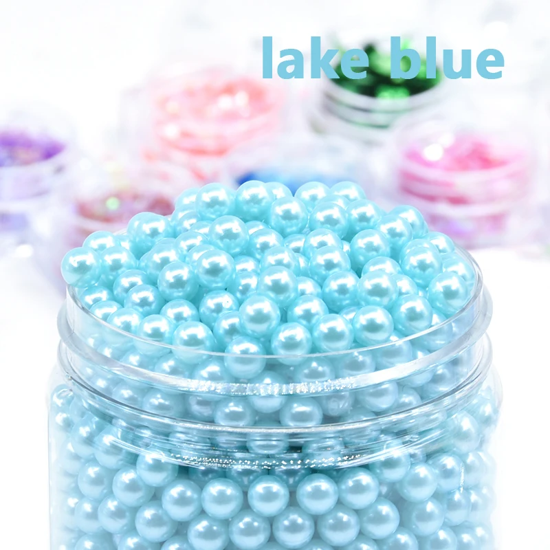 Круглые акриловые бусины для шитья жемчуга 6 мм цветные без отверстий аксессуары