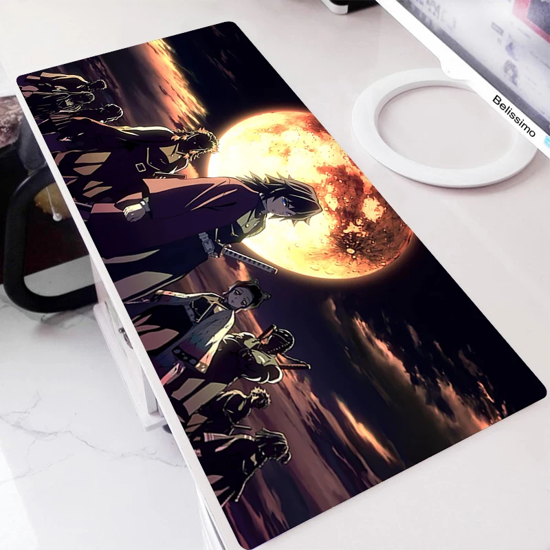 

Anime Mouse Pad Demon Slayer Mousepad Large Gamer Keyboard Mousemat Gaming Accessories Desk Mat PC Gamer Computer Laptop Pad XxL