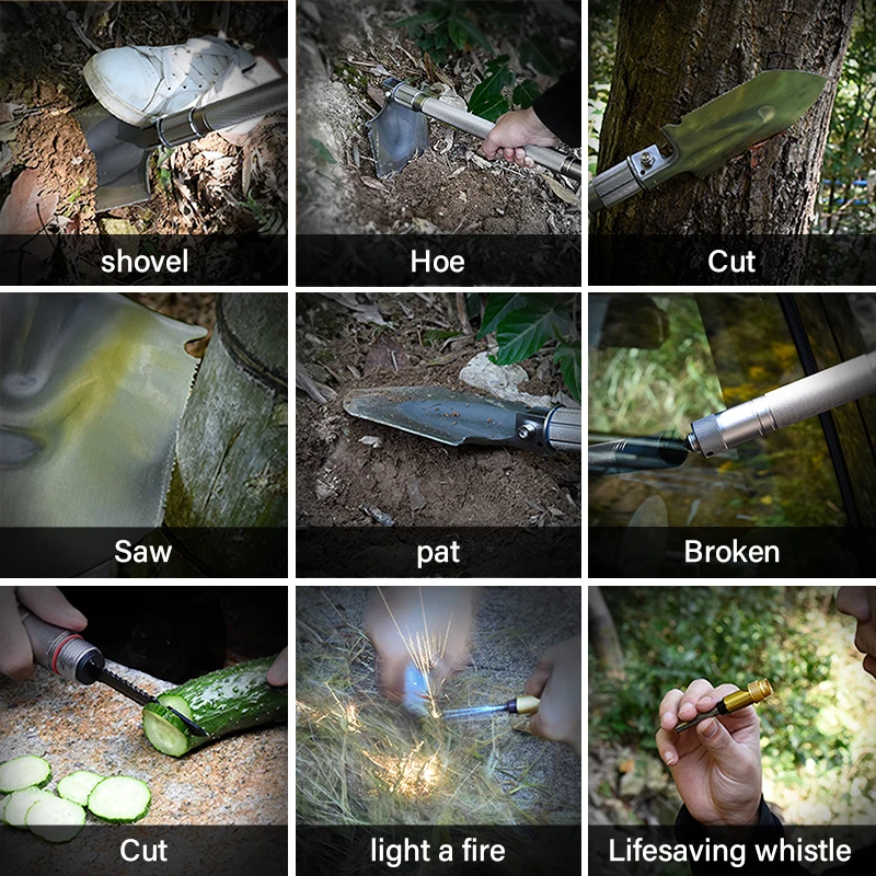 BSWolf Военная Складная лопата многоцелевой безопасности инструменты для кемпинга