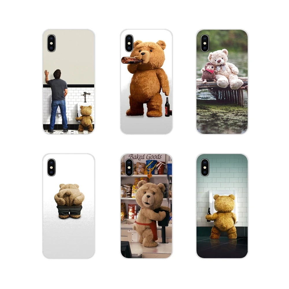 Ted Bear фильм Тед поцелуй мою задницу телефон кожаный чехол для samsung Galaxy S3 S4 S5 Mini S6 S7