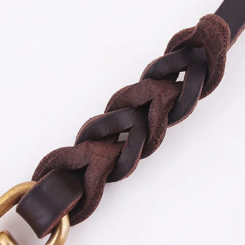 Кожаный поводок для собак плетеный дрессировки подходит средних и больших