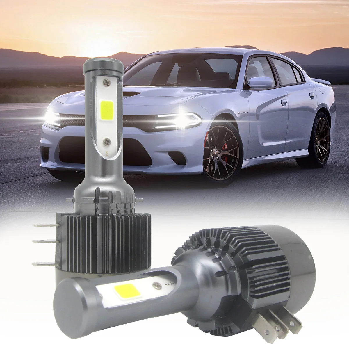 

Car H15 Led Headlight DRL Conversion High Beam Bulb 110W 26000LM 6000K Lamp X2