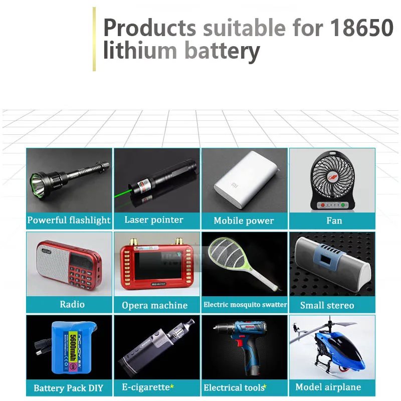 Оригинальный EastFire для Sanyo 18650 2600 мА/ч литий-ионная аккумуляторная батарея с