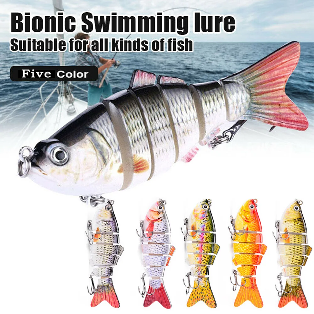 5 шт. приманка для ловли рыбы 3 9 &quotSwimbait Бас твердая рыбалки 6 сегментов шарнирные