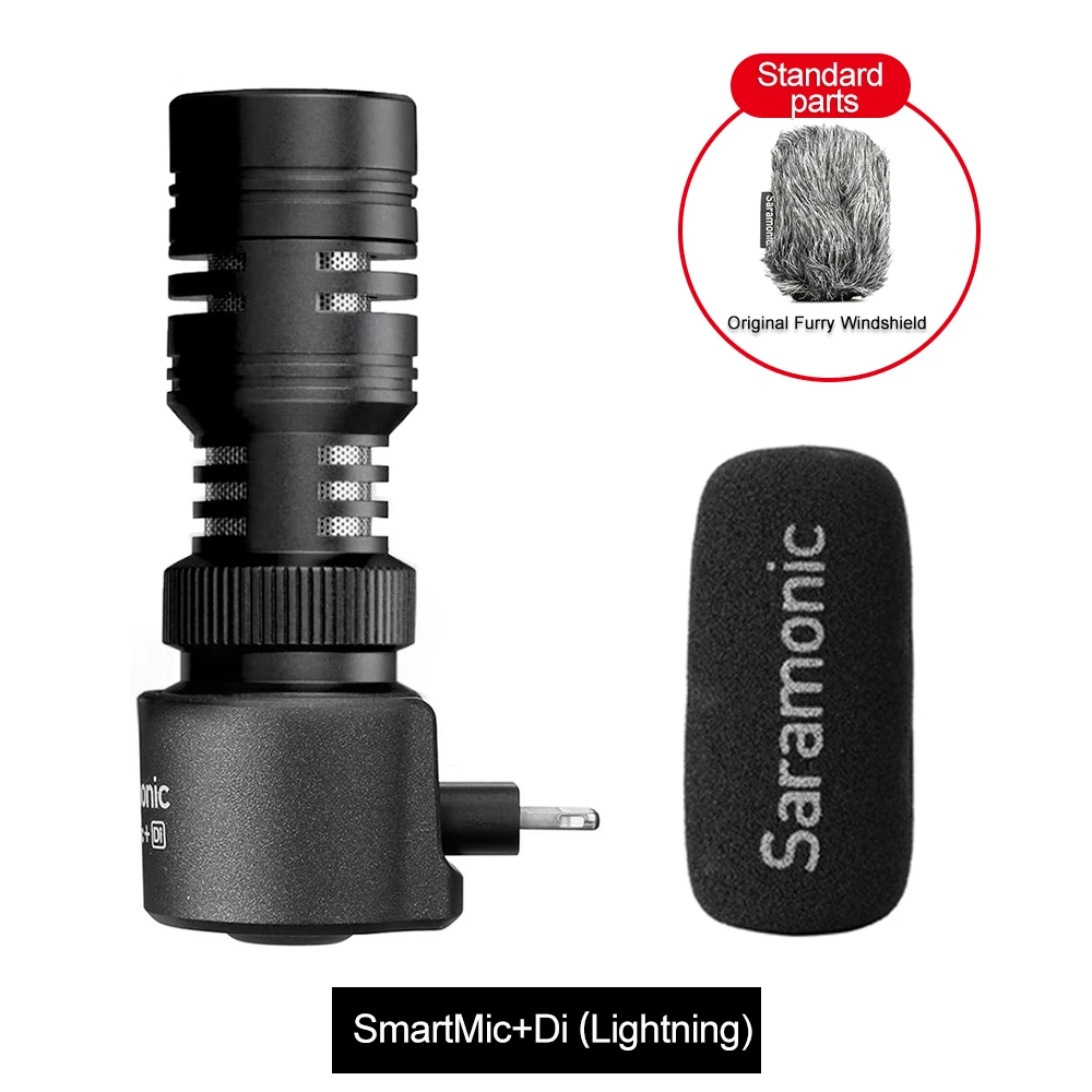 Saramonic SmartMic +/Di/UC TRRS направленный микрофон с поролоновым ветровым стеклом для