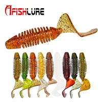 ar40 factory spot stock fat soft fishing worm 60mm 3g 6pcs curly tail baits wobbler screw twisted maggots fishing lure