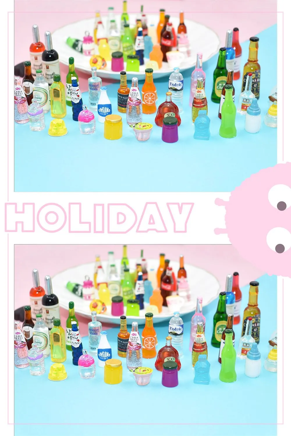 10 шт смешанные цвета молока винная Бутылка Чашка миниатюрный орнамент мини