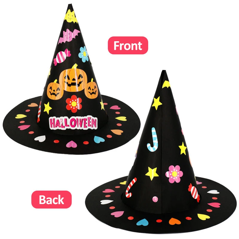Хэллоуин DIY игрушка шляпа Детская бумажная ручной работы мультфильм изображение