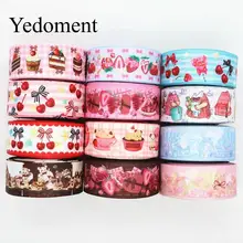 10 ярдов 1 ''25 мм фрукты/торт печатные корсажные ленты для волос луки DIY материалы ручной работы Y19121001