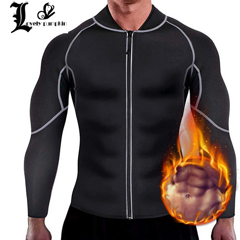 New Men's Hot Sweat Weight Loss Shirt Corset Shapewear Fitness Neoprene Body Shaper Sauna Jacket Suit Training blouses