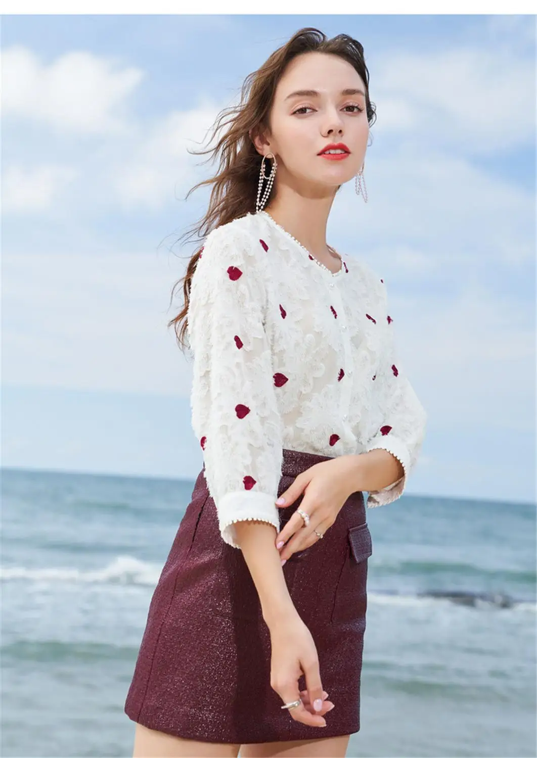 2020 ZA Весенняя новинка Женская шифоновая рубашка модная с длинным рукавом Boho