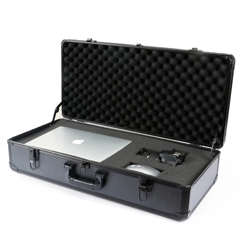 

Installation and maintenance of portable aluminum tool box with lock large vehicle storage tool case Home multifunctional black