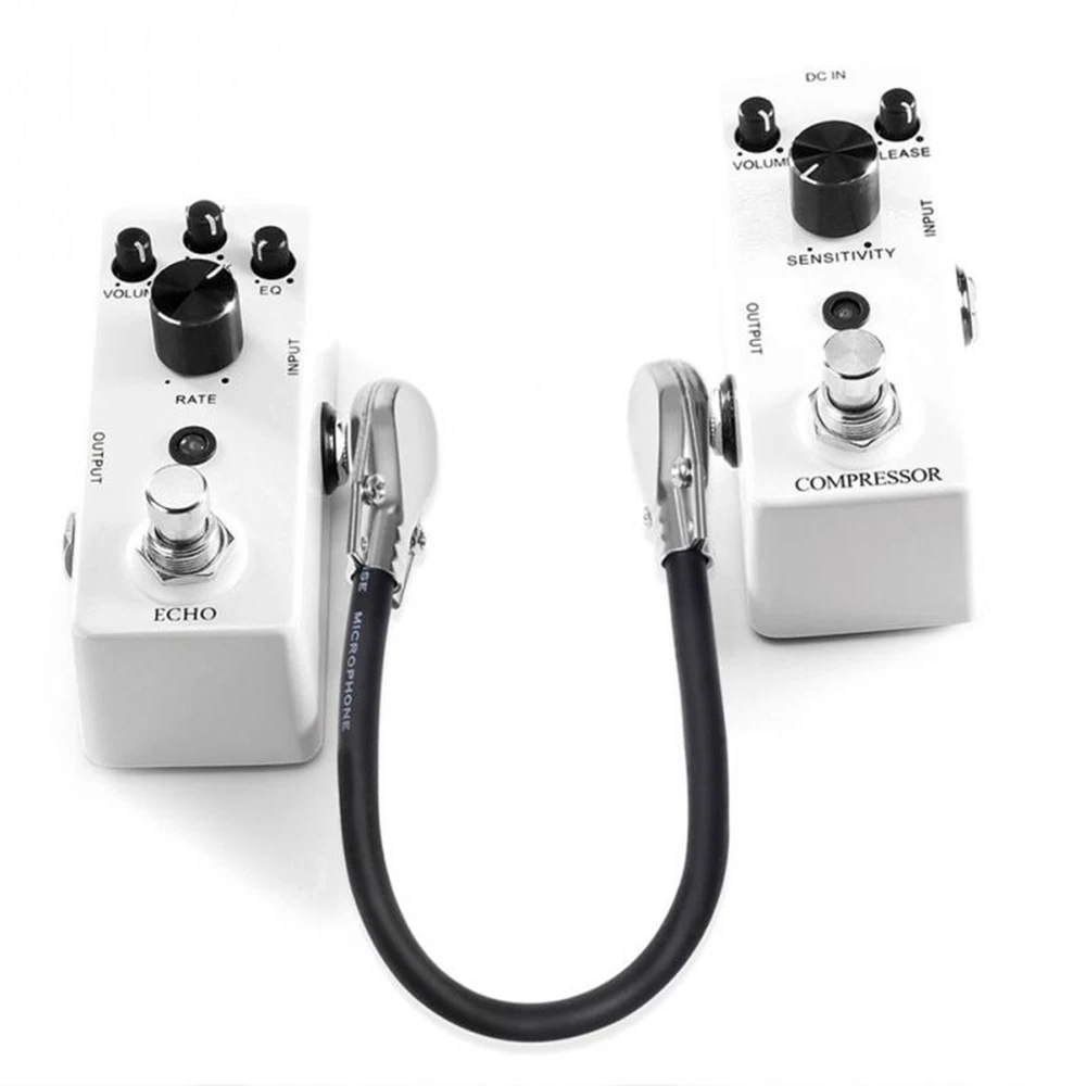 Кабель для гитары 30 см 1/4 дюйма с прямоугольным гитарным эффектом кабели педалей