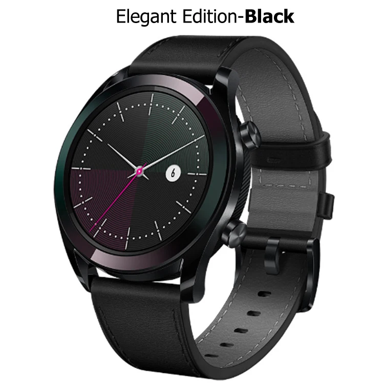 Elegant Black HUAWEI WATCH GT Active Edition умные спортивные часы 1,3" AMOLED цветной экран Heartrate gps для плавания, бега, велоспорта, сна - Цвет: Elegant Black