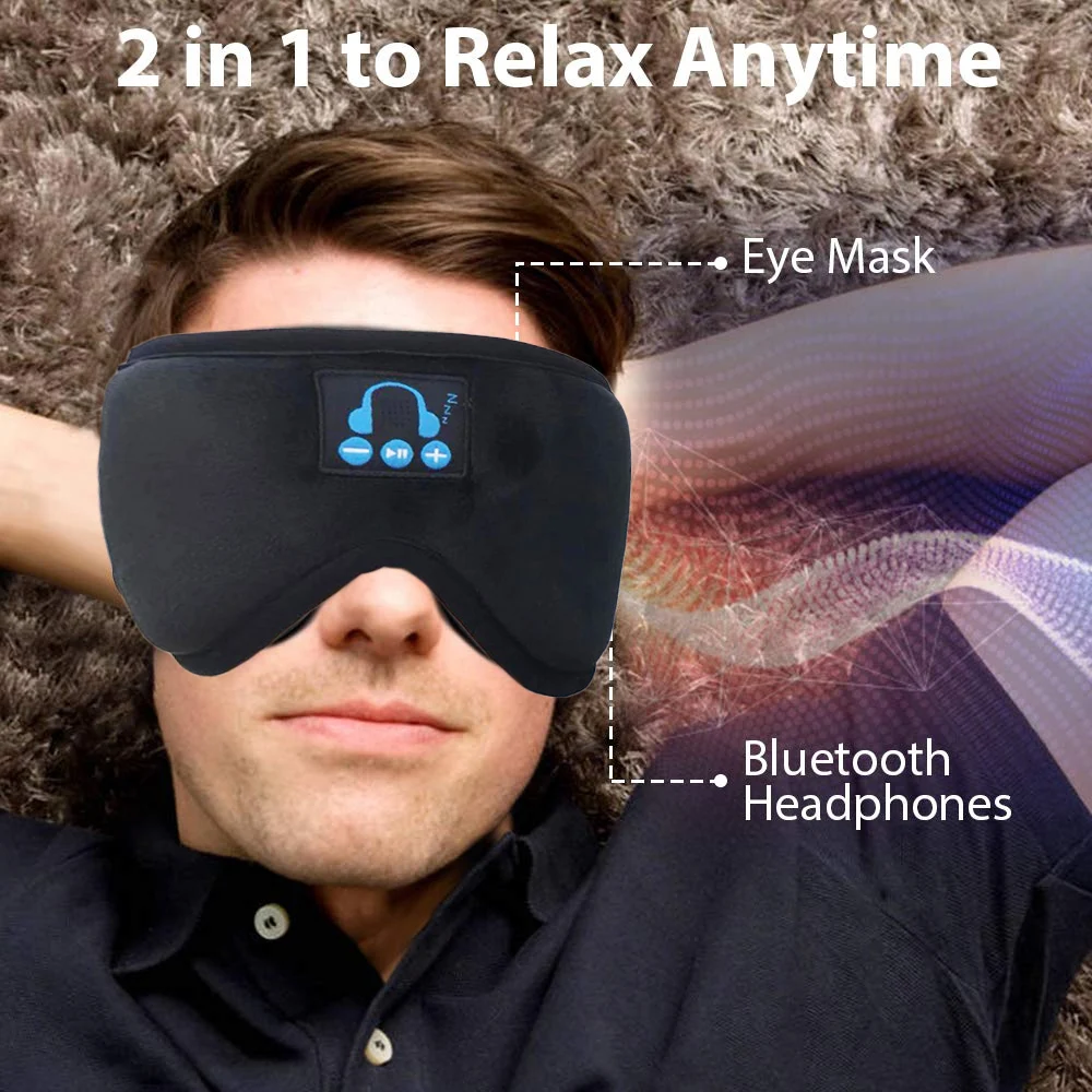 3D наушники JINSERTA Bluetooth 5 0 маска для глаз мягкая стерео Музыкальная гарнитура с