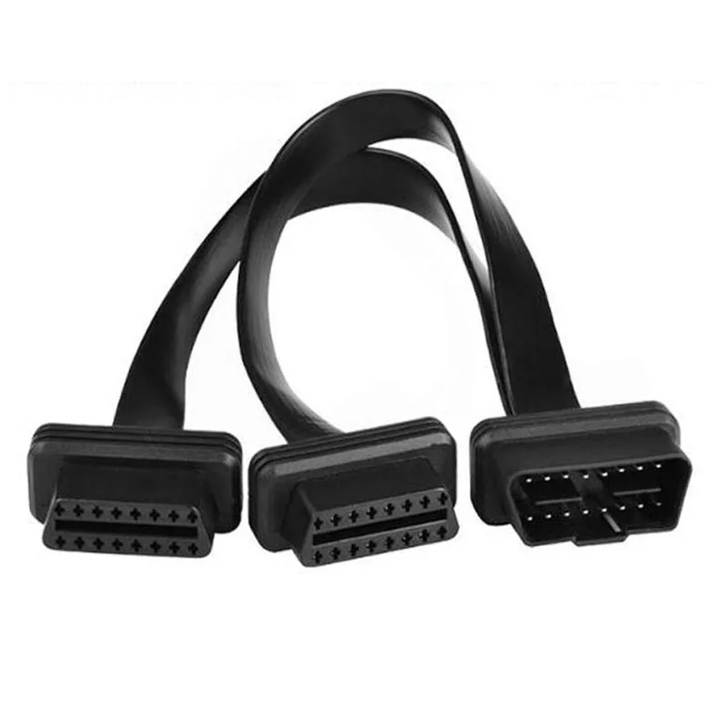 Двойной Женский Y сплиттер локоть 16Pin OBD 2 удлинитель для головок ODB OBD2 кабель 16 Pin