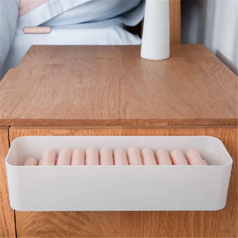 wall mounted storage box adhesive cosmetic remote control organizer for cupboard door wardrobe bathroom organizer phone holder free global shipping