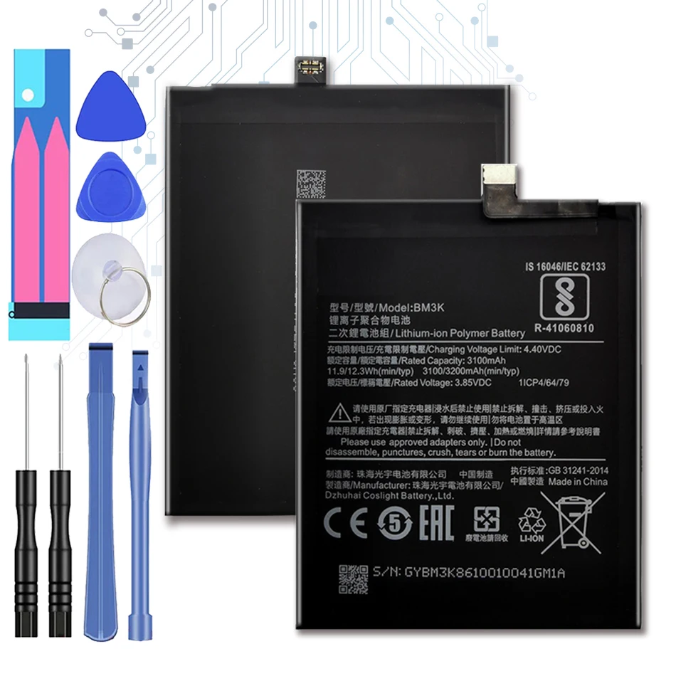 

Аккумулятор 3200 мАч для Xiaomi mi BM3K, аккумулятор для Xiaomi Mi Mix 3 Mix3, аккумулятор + бесплатный инструмент