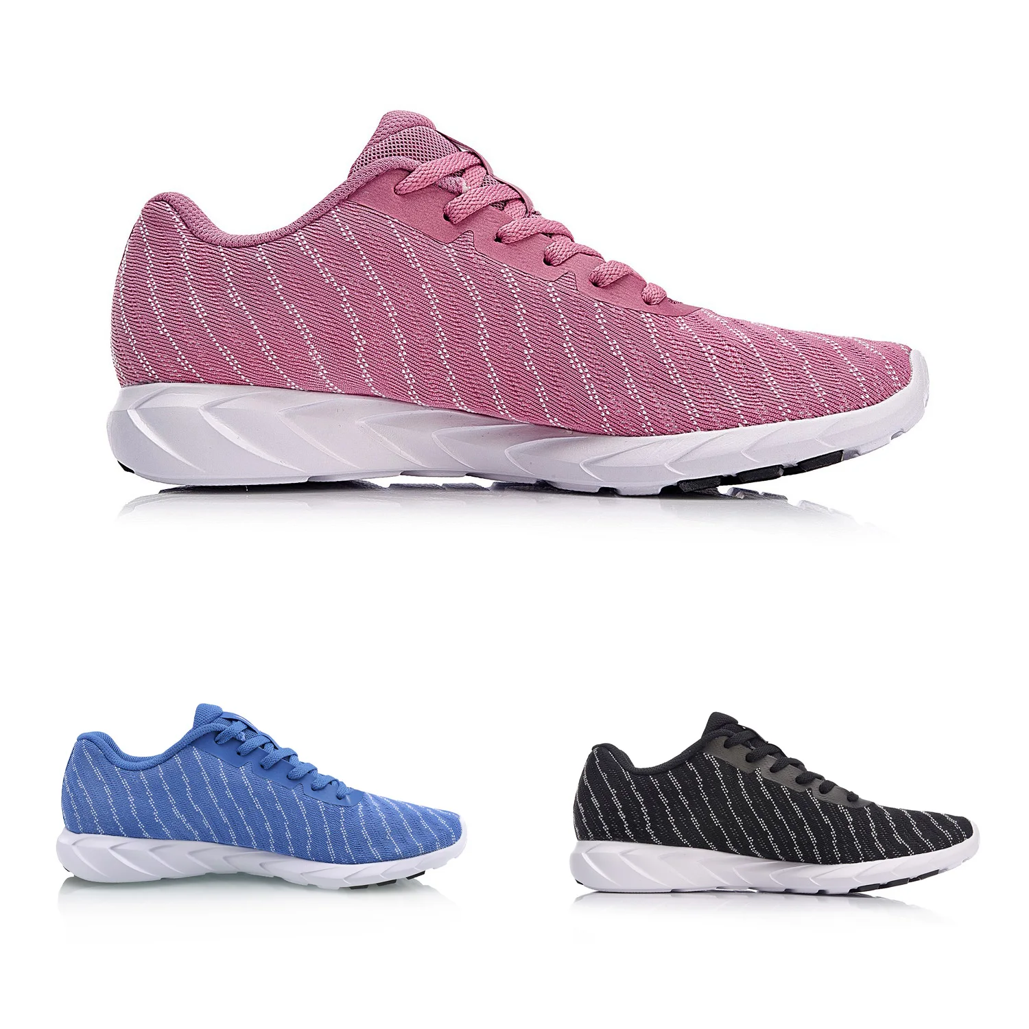 Женские беговые кроссовки Li Ning базовая беговая Обувь с подкладкой из моно пряжи