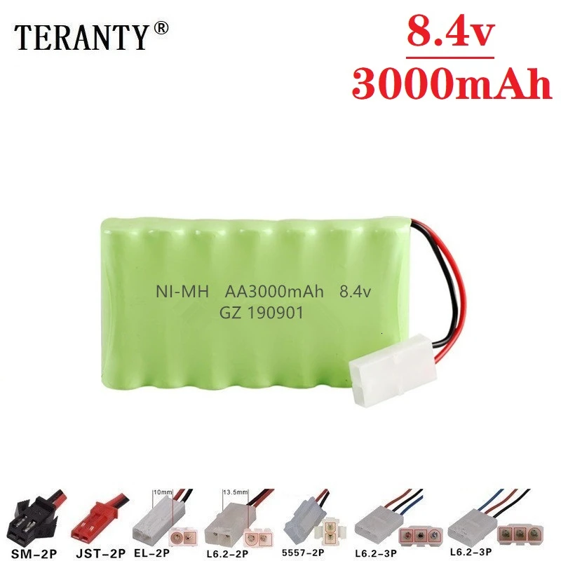 

( M Model ) 8.4v 3000mah NiMH Battery For Rc toy Car Tanks Trains Robot Boat Gun Ni-MH AA 2400mah 8.4v Rechargeable Battery 1Pcs