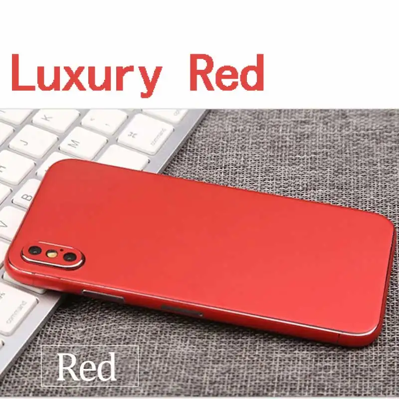 Red Роскошные яркие наклейки на мобильный телефон для iPhone 7 6 6 S 8 Plus 5 задняя защитная пленка наклейка для iPhone X XS наклейка Adesivos Pegatinas - Цвет: Red
